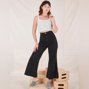 big bud press black bell bottom pants large